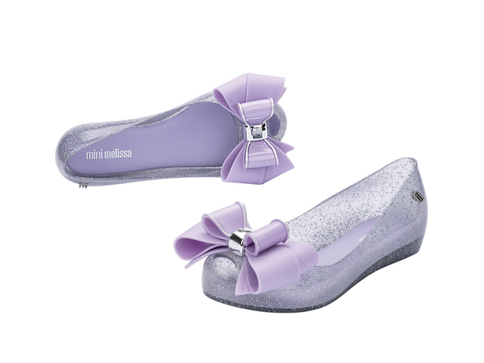 Mini Melissa Ultragirl Sweet IX Lilac Ballerinas for Girls with Oversized Bow – Soft, Stylish, and Comfortable Party Wear Footwear