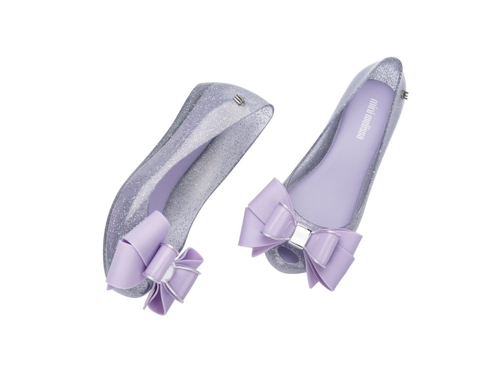 Mini Melissa Ultragirl Sweet IX Lilac Ballerinas for Girls with Oversized Bow – Soft, Stylish, and Comfortable Party Wear Footwear