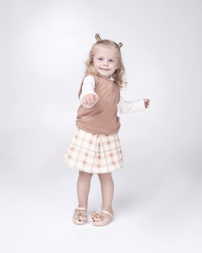 Mini Melissa Ultragirl Sweet XI Beige Ballerinas for Babies â€“ Bow Detail Ballerinas for Babies