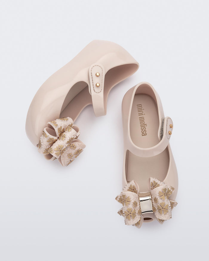 Mini Melissa Ultragirl Sweet XI Beige Ballerinas for Babies â€“ Soft and Adorable Baby Ballerinas