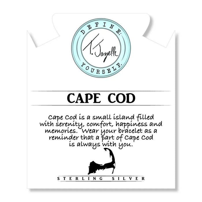 Moonstone Gemstone Bracelet with Cape Cod Coin Sterling Silver Charm T. Jazelle