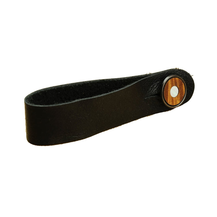 Thalia Leather Strap Tie Mother of Pearl & Exotic Wood | Leather Headstock Strap Tie