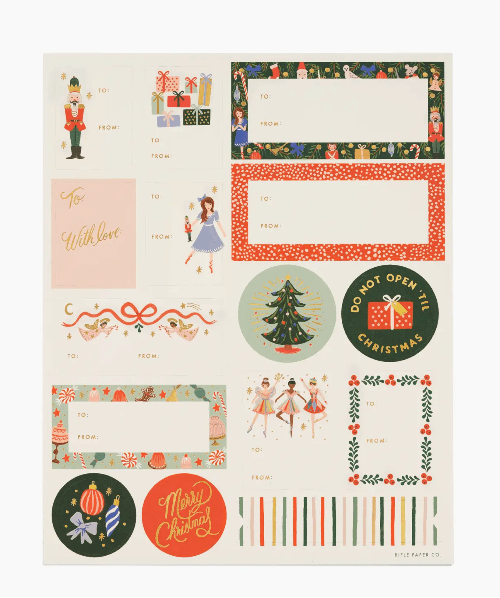 Rifle Paper Co Christmas Nutcracker Stickers and Labels