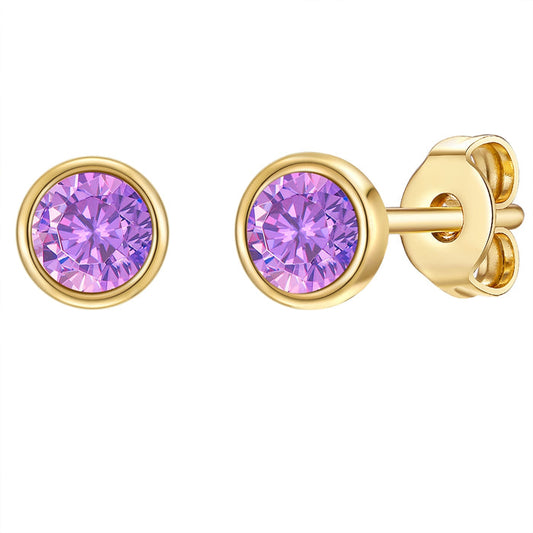 Ohrstecker gold Amethyst
