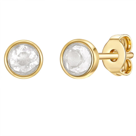 Ohrstecker gold Bergkristall