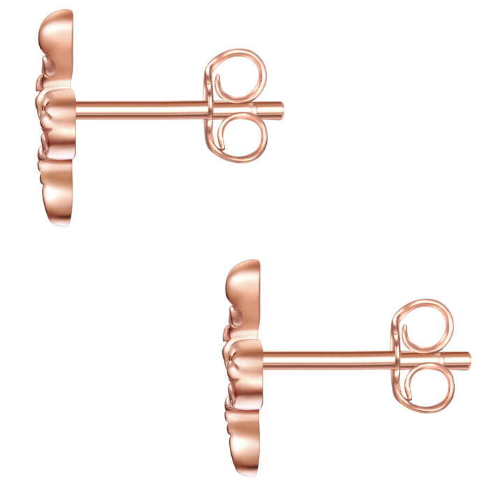 Ohrstecker roségold Schlange