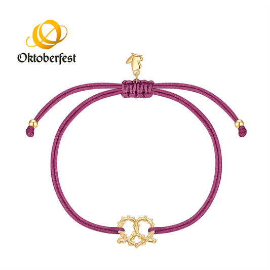 Oktoberfest-Textilarmband altrosa