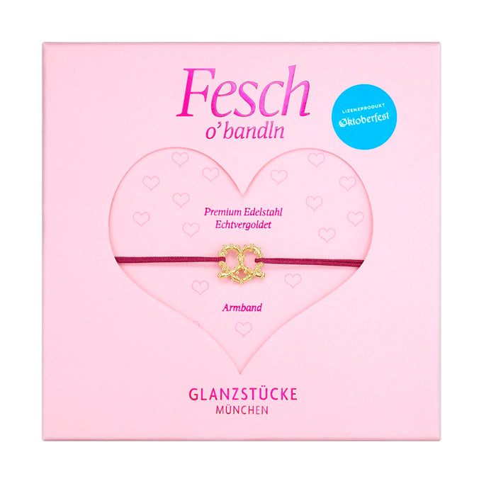 Oktoberfest-Textilarmband altrosa