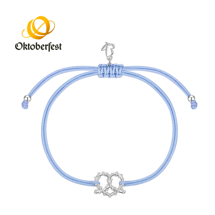 Oktoberfest-Textilarmband hellblau