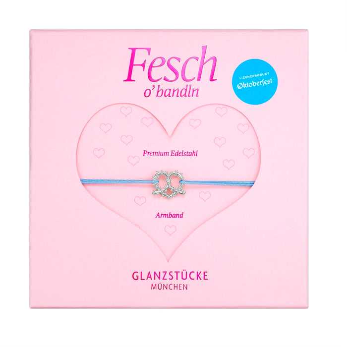 Oktoberfest-Textilarmband hellblau