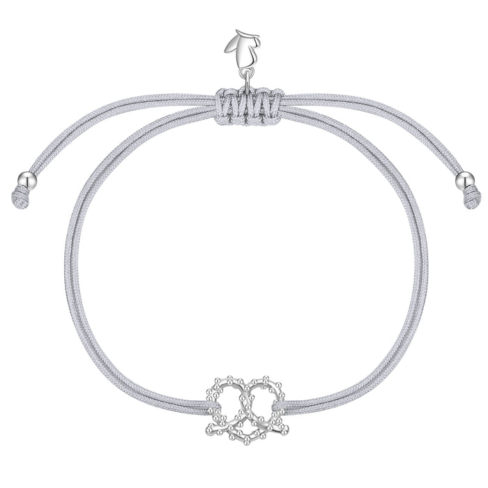 Oktoberfest-Textilarmband silber
