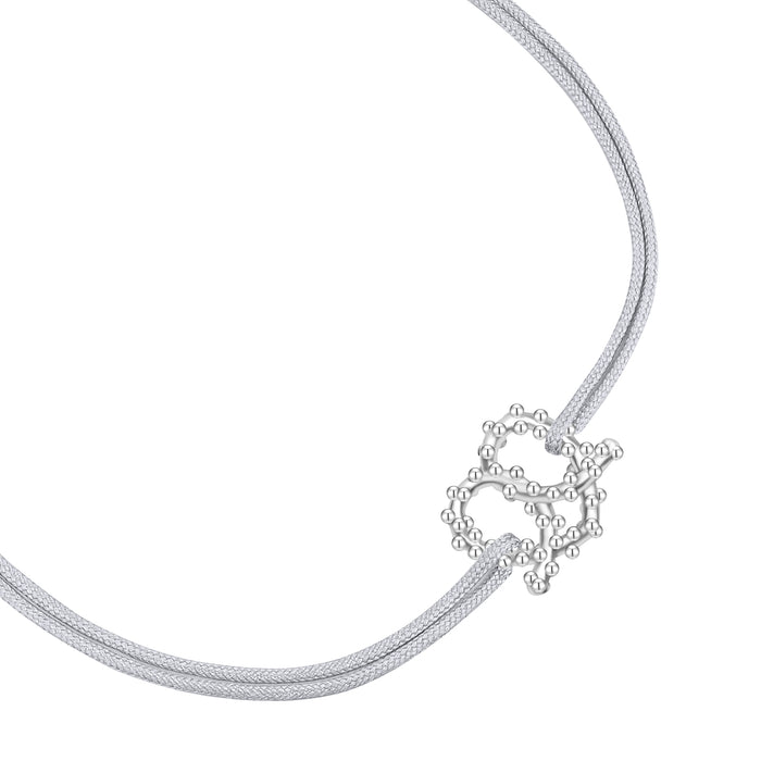 Oktoberfest-Textilarmband silber