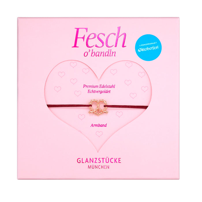 Oktoberfest-Textilarmband weinrot