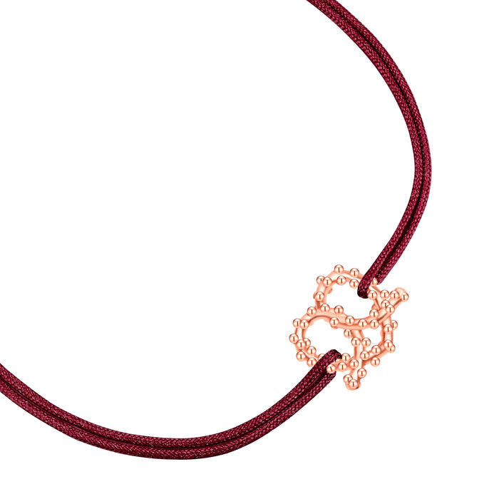 Oktoberfest-Textilarmband weinrot