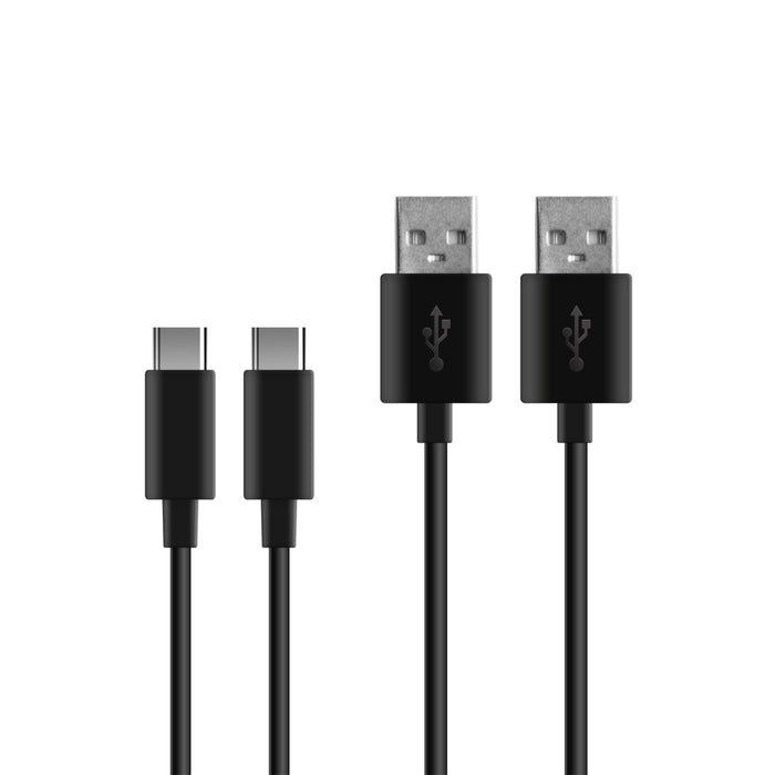 Two black USB C charging cables
