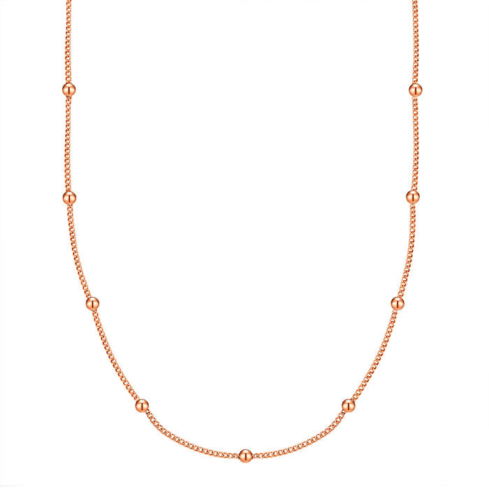 Panzerkette mit Kugeln roségold