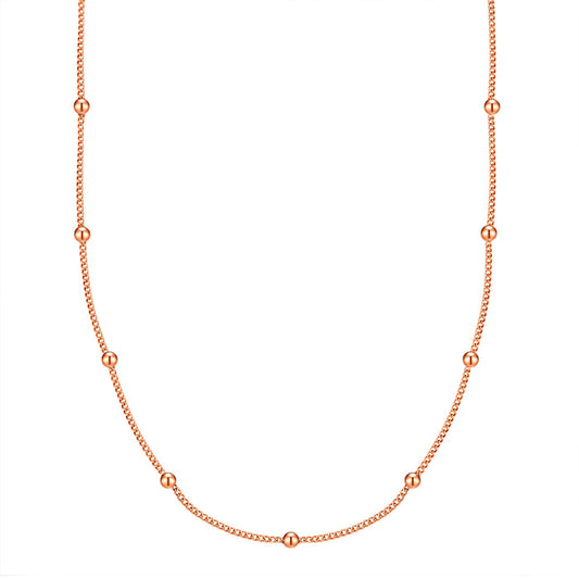 Panzerkette mit Kugeln roségold