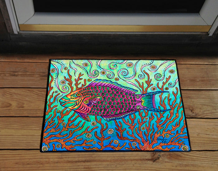 Parrot Fish Door Mat
