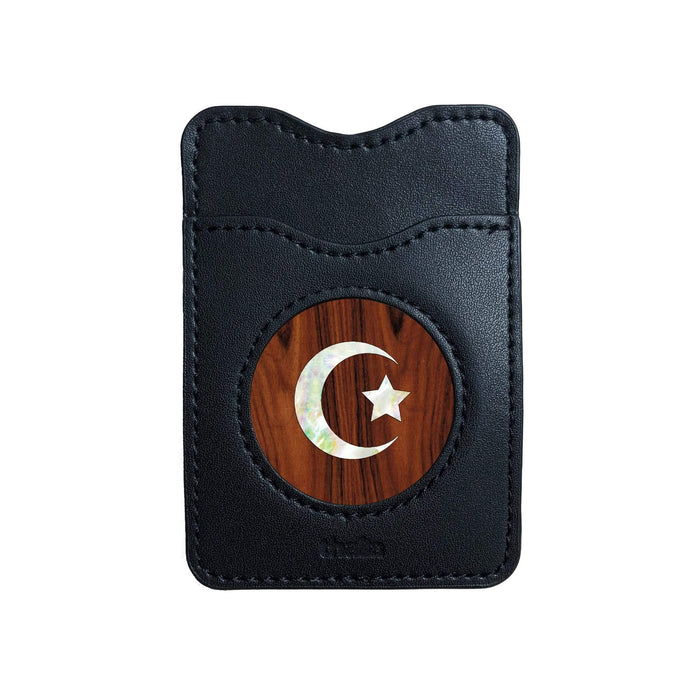 Thalia Pearl Crescent Moon & Star | Leather Phone Wallet – product image 5
