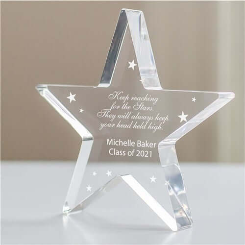 Personalized Graduation Star Keepsake - "Message"