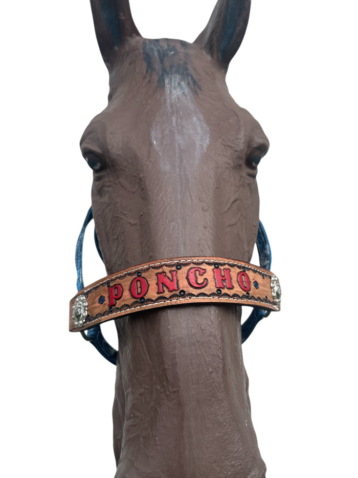 PERSONALIZED horse halter blue