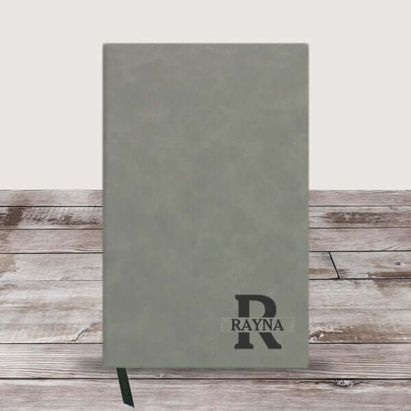 Personalized Monogram Initial And Name Leather Journal