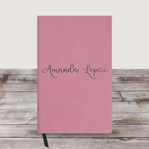 Personalized Script Name Leather Journal