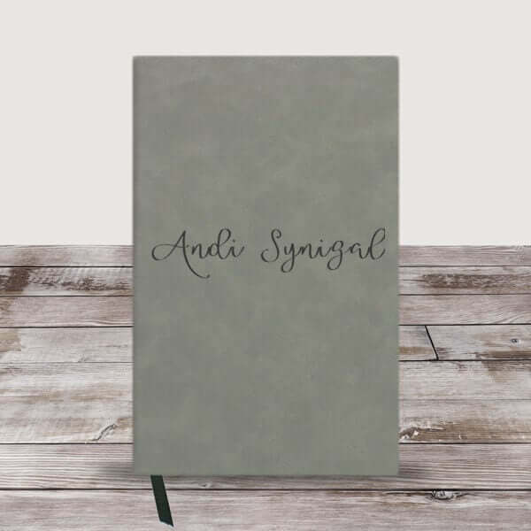 Personalized Script Name Leather Journal