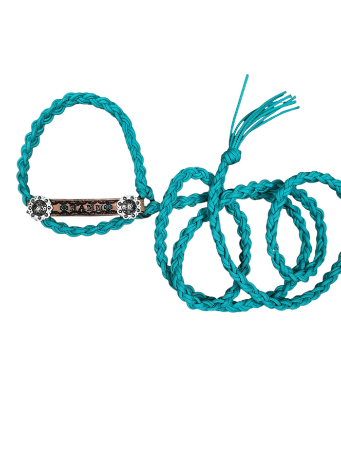 Personalized sheep, lamb, or goat halter green turquoise
