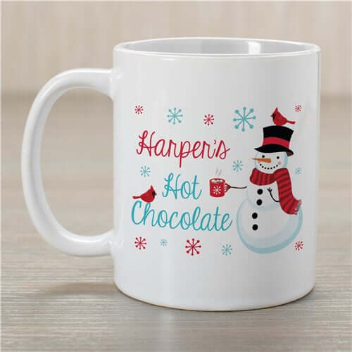 Personalized Snowman Hot Chocolate Mug