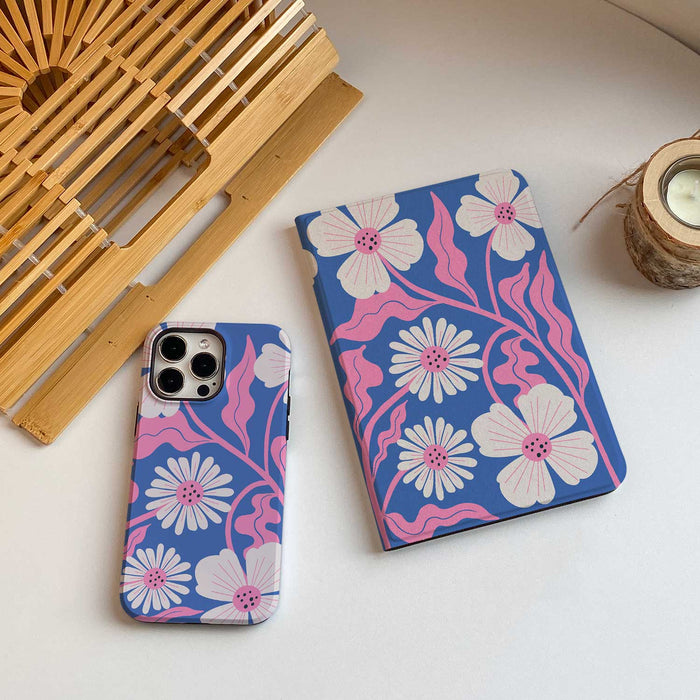Petal Wave iPad Case - Blue