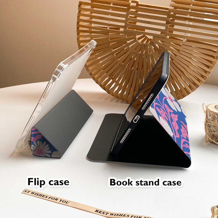 Petal Wave iPad Case - Blue