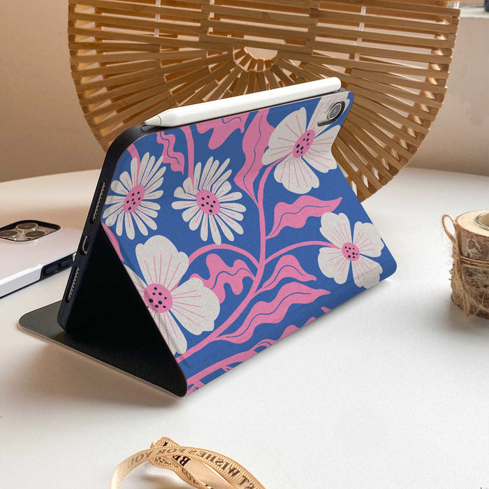 Petal Wave iPad Case - Blue