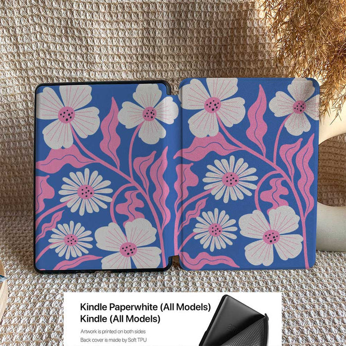 Petal Wave | Kindle Case - Blue