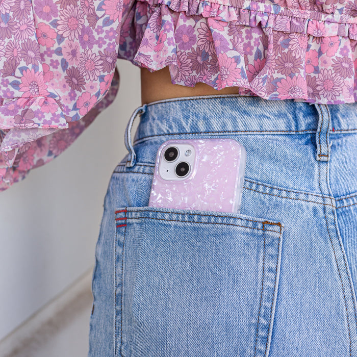 Pink Pearl Tort MagSafe® Compatible iPhone Case