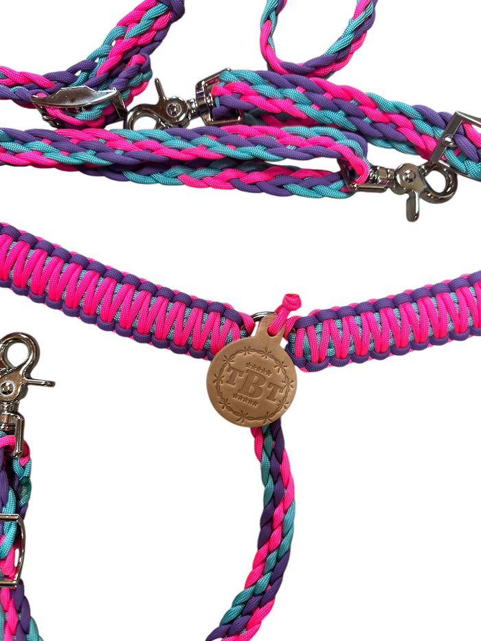 Pony Set-  hot pink turquoise and lilac.