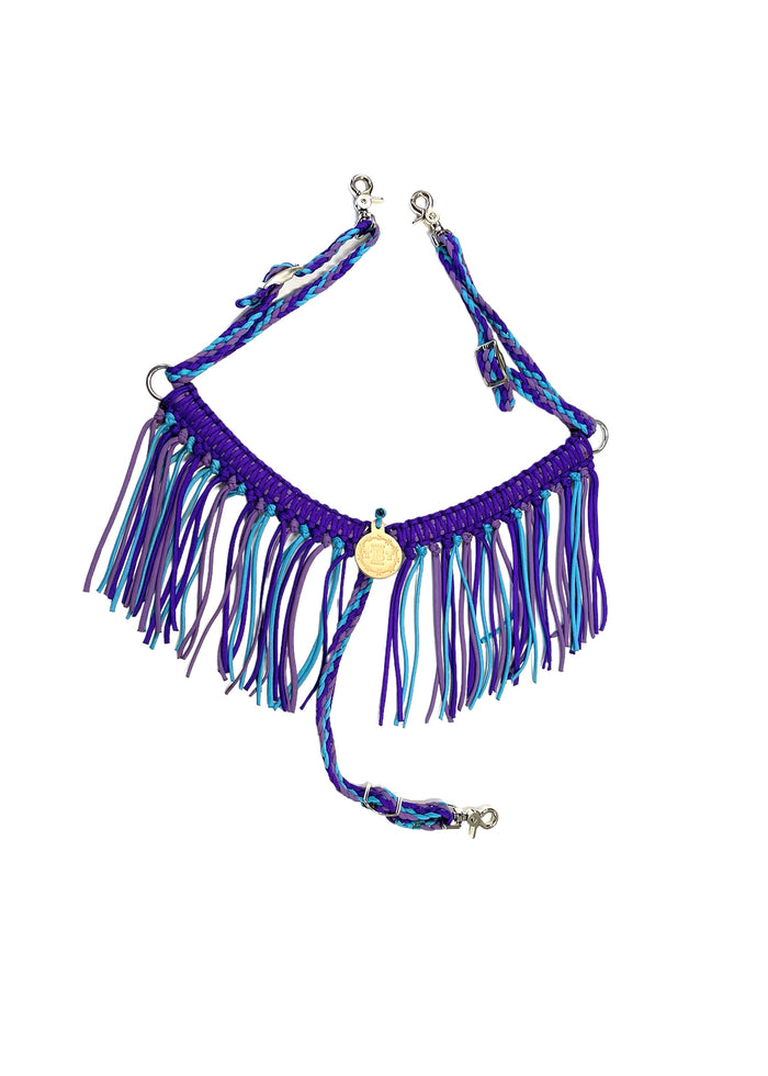 Pony Set- Purple, lilac,and neon turquoise with Bitless Bridle