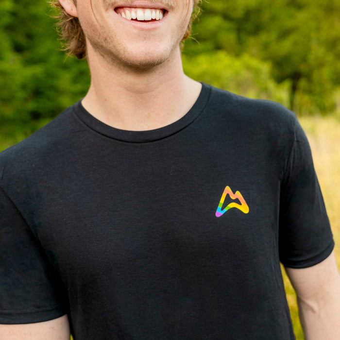 Pride Outside Mountain Tee - Black Tees Rush Order Tees
