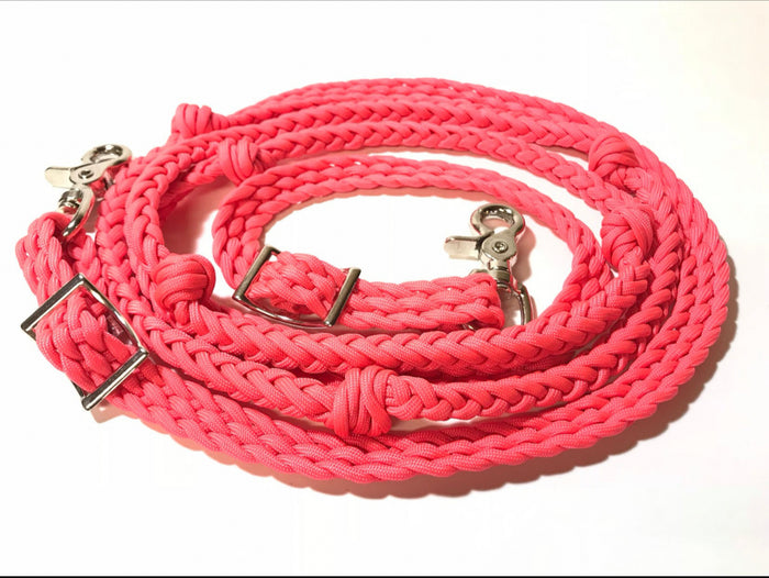 Purple barrel reins , Round with grip knots...You choose color and length - Tiffanys Braided Tack LLC