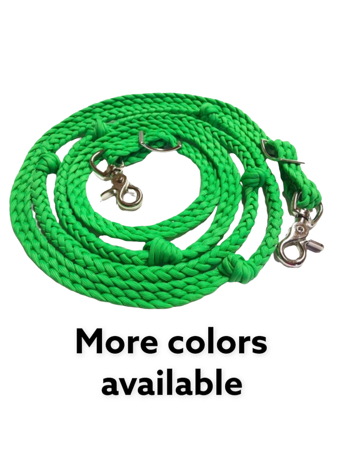 Purple barrel reins , Round with grip knots...You choose color and length - Tiffanys Braided Tack LLC