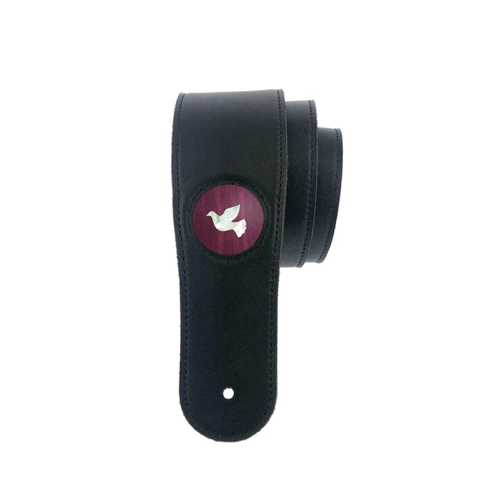 Thalia Strap Purpleheart & Pearl Dove Inlay | Italian Leather Strap Black / Standard