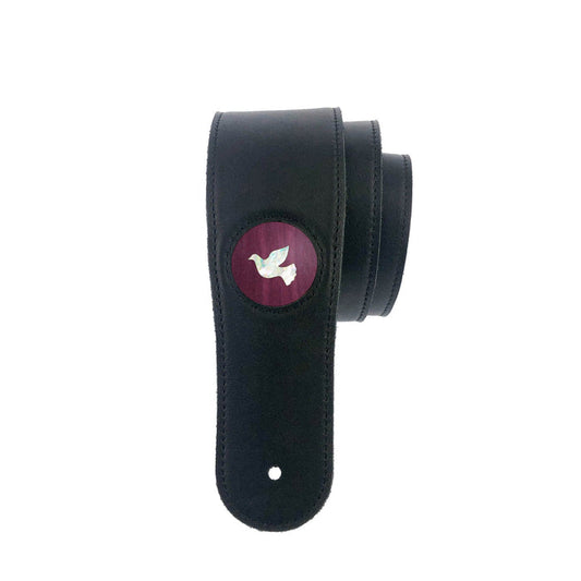 Thalia Strap Purpleheart & Pearl Dove Inlay | Italian Leather Strap Black / Standard