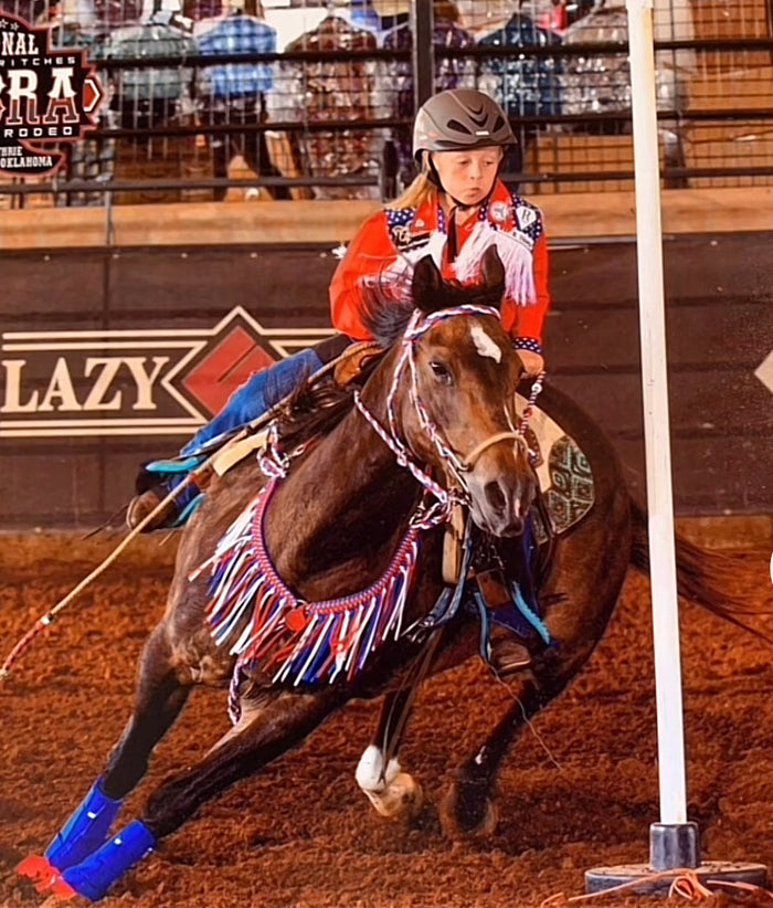 Red white and blue Tack set - Tiffanys Braided Tack LLC