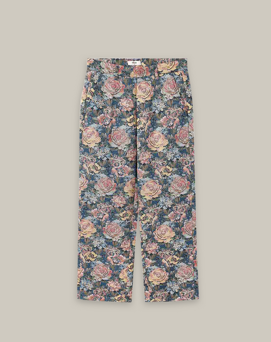 Riley Rose Blue Jacquard Pants