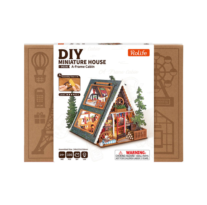 Robotime Rolife - A-Frame Cabin DIY Miniature House Figure
