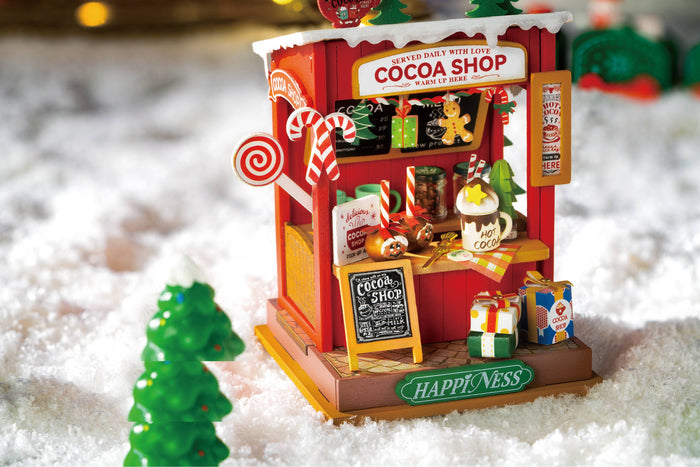 Robotime Rolife Cocoa Shop Christmas DIY House