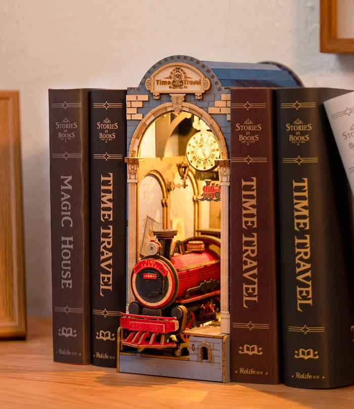 Robotime Rolife Time Travel DIY Book Nook Shelf Insert Figure