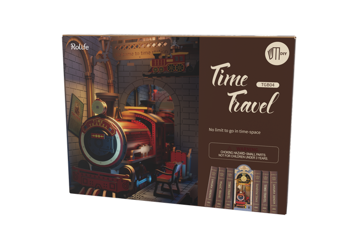 Robotime Rolife Time Travel DIY Book Nook Shelf Insert Figure