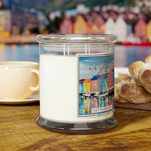 Salt Water Taffy scented 4-wick candle by Kringle Candle