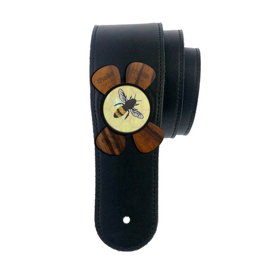 Thalia "Save The Bees" Vintage Pearl | Pick Puck Integrated Leather Strap